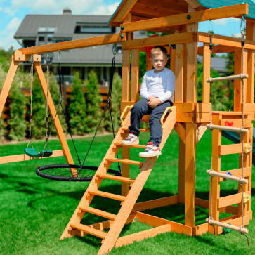 Детский игровой комплекс UNIX Kids (6 in 1) Dark Green - 13